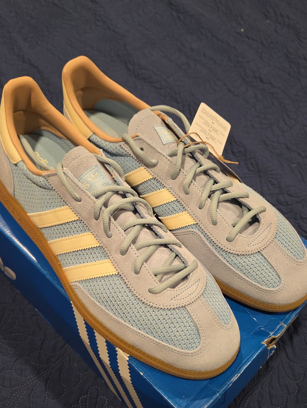 Adidas Handball Spezial Men's Shoes, Clear Sky/Cream White Sandstone Size 13